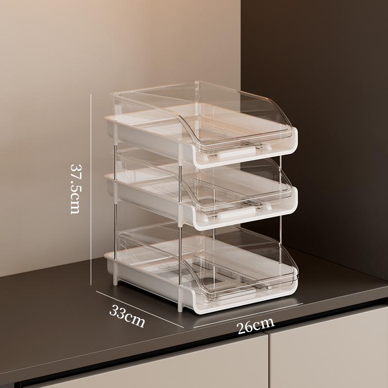 Suporte de Arquivos Transparente Multicamadas A4 - Organizador de Mesa para Uso no Escritório e Estudantil