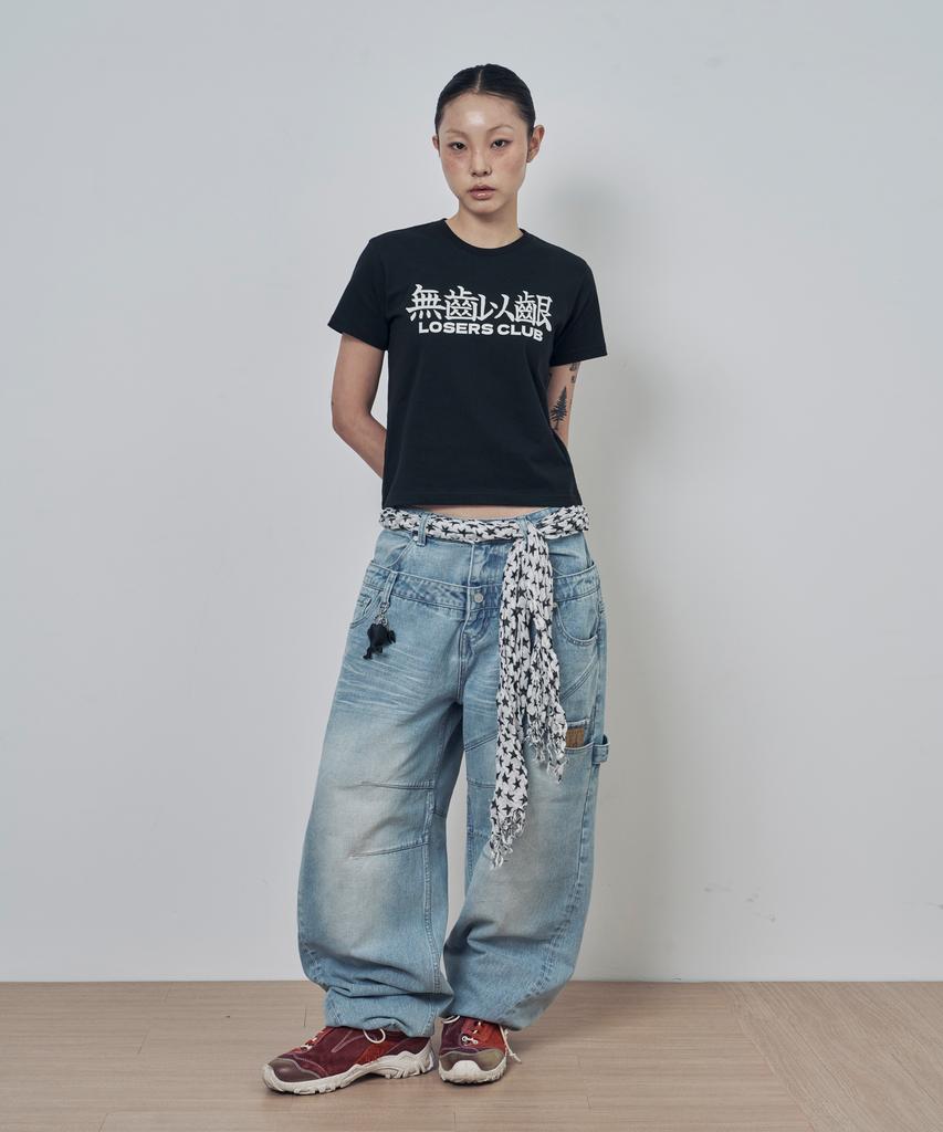Lujeoseukeulleob Logo Short Sleeve T-Shirt Black