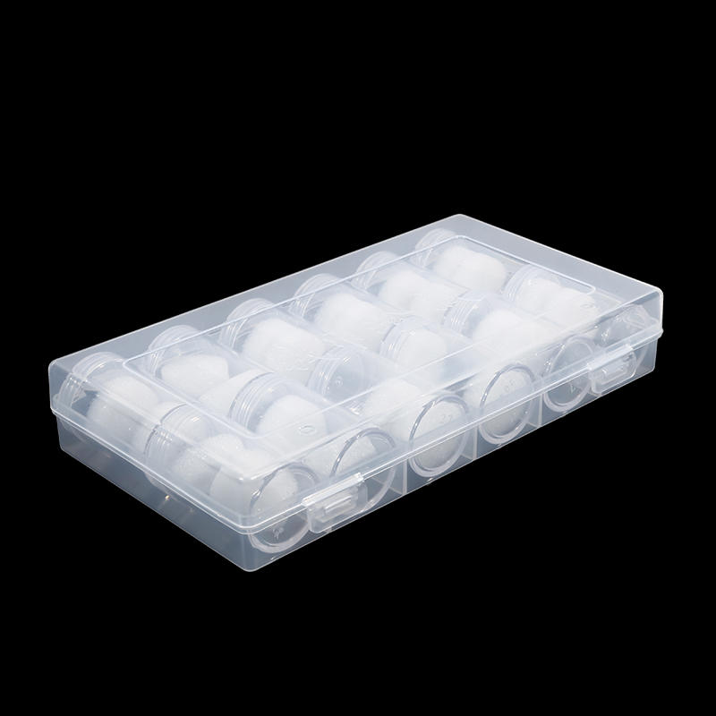 Small Clear Round Coin Storage Tube Plastic Coin Holder With Protective Sponge Commemorative Coins Collection Tubes Set