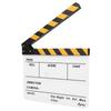 30x25CM Film Clapperboard Acrylic Clapstick Photography Props Director Board Tool(Yellow Striped White board(PAV1Y) )