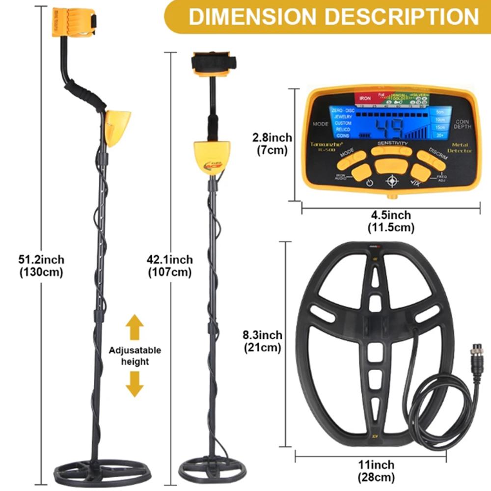TC-500 Metal Detector 100CM (battery not included) Underground professional gold detector Adult treasure hunting location