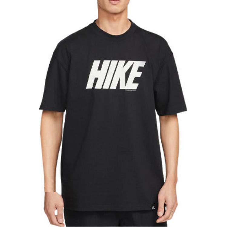Nike Alphabet Print Casual Short-Sleeve Crew Neck T-Shirt Men Tops Black DQ4952-010