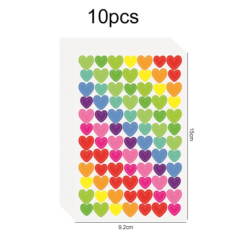 

10~50sheets Scrapbook Stickers with Stars Hearts Circles Dazzling Colors for DIY Crafts Journaling Memory Book Decoration TMZ