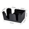 Plastic Black Bar Storage Bar Condiment Caddy Suport șervețel Paie Holde