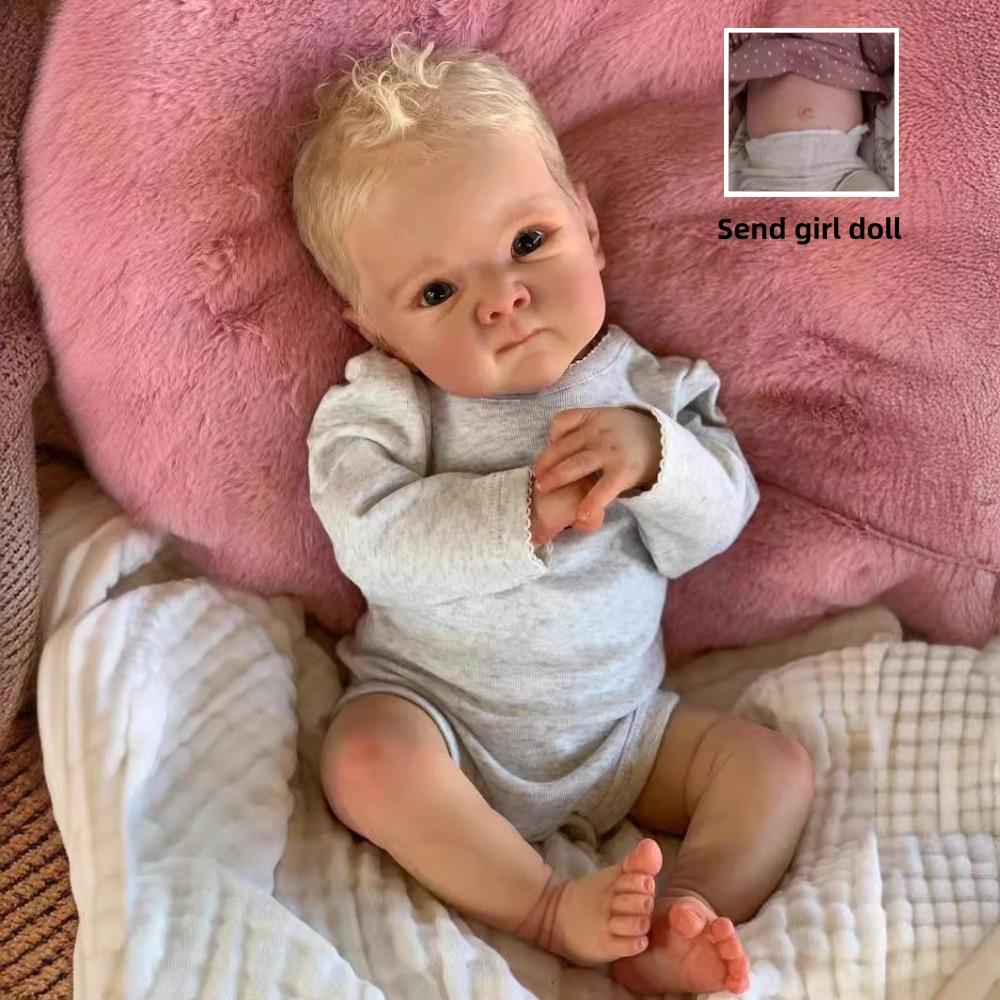 18-calowa realistyczna lalka reborn Bettie, miękki winylowy korpus z tkaniny, opcjonalna lalka symulacyjna z ukorzenionymi włosami, realistyczna lalka reborn dla dziecka, prezent świąteczny