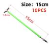 10Pcs T-Shape 3 Way Rolling Fishing Swivel Cross Line Steel Wire Leader Arm Fluorescent Balance Connector Saltwater Rig Tackle