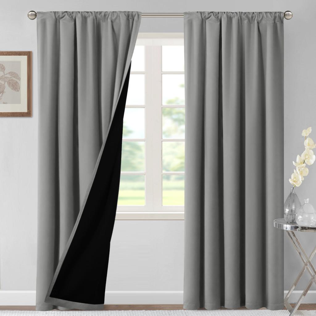 1/2PC Modern 100% High Shading, Waterproof, Heat-insulating, Privacy Indoor and Outdoor Curtains and Door Curtains