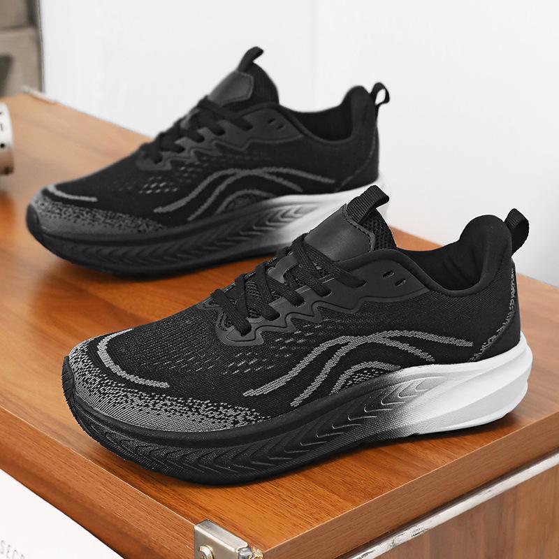 Autumn and winter large size men's mesh casual sports walking travel shoes lightweight shock absorption wide head wide last running casual shoes