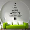 Christmas Tree Wall Stickers Letter Vinyl Wall Decal Creative Wall Sticker Removable Art Wall Paper For Bedroom Living Room 