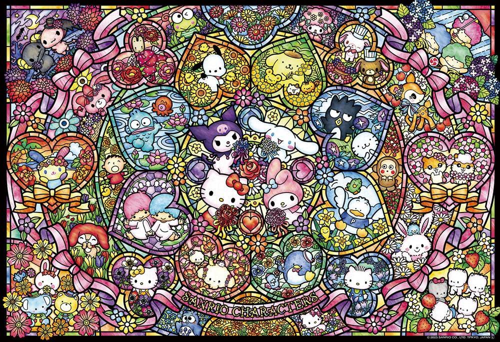 Beverly Jigsaw Sanrio Characters Stained Glass Made in 300-Piece Puzzle, (26x38cm), Japan, 300-173