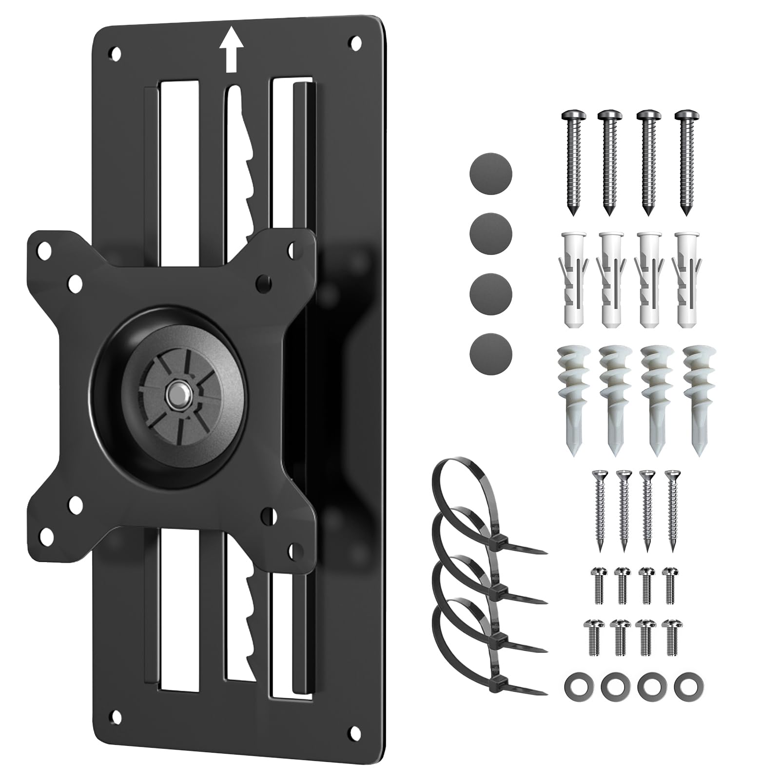 

ACCURTEK Adjustable Wall Mount Monitor Arm, Supports up to 35-inch Monitors, 10kg Load Capacity, Height Adjustable, Single Display Mount, VESA 100x100