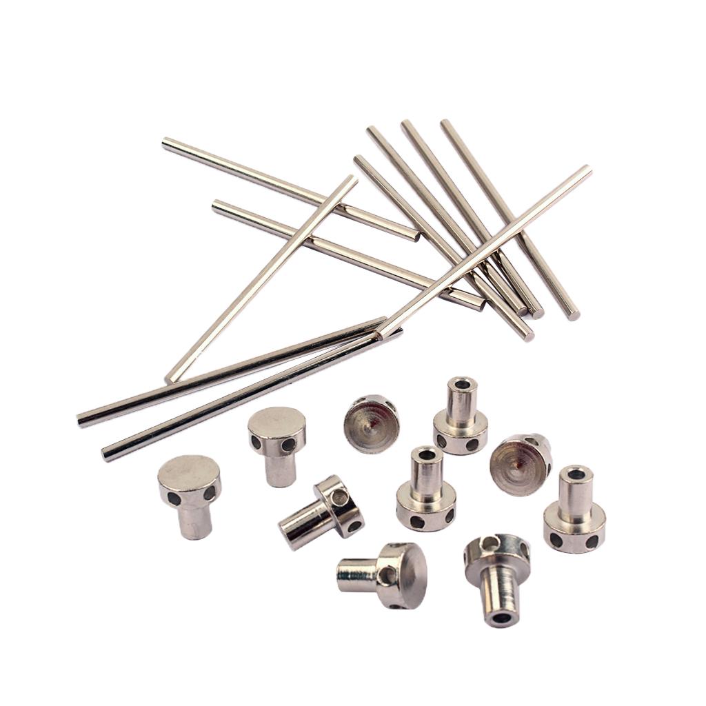 10 наборов Колесо со спицами для гитары Гайка анкера Форма колпачка со стальным стержнем для гитары United States