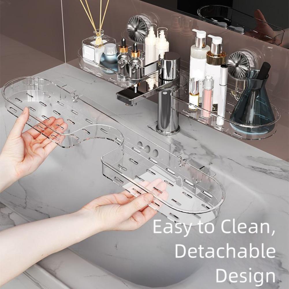 Bathroom Organizer Faucet Storage Suction Cup Shelf