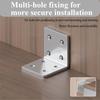 Wopanxye 10-Piece Set of Stainless Steel L-Shaped Shelf Brackets, Fixing Plates, Flat, Wooden Furniture, Kitchen Cabinets, 90-Degree Right Angle, L-Sh
