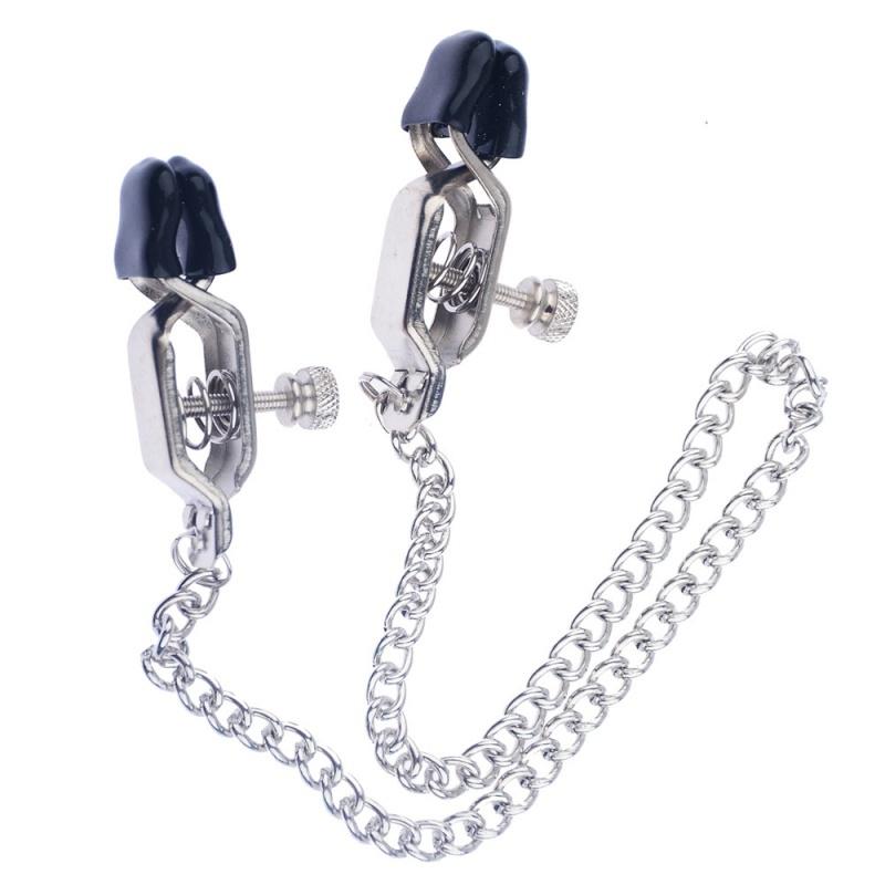 Metal Adjustable Nipple Clamps- Bondage&Flirting Gadgets for Women,Erotic Breast Tweezers with Chest Clip for Adult SM Games