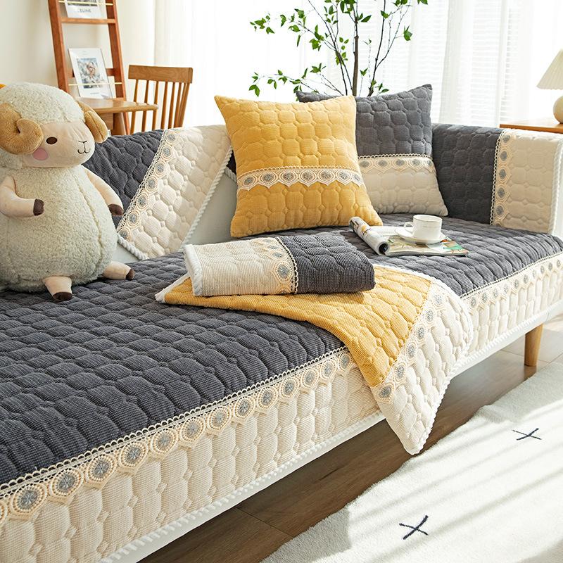 

Universal Non-Slip Sofa Cushion Cover Four Seasons Simple Dustproof Sofa Towel JUEoth Saddle Protector 70*70cm