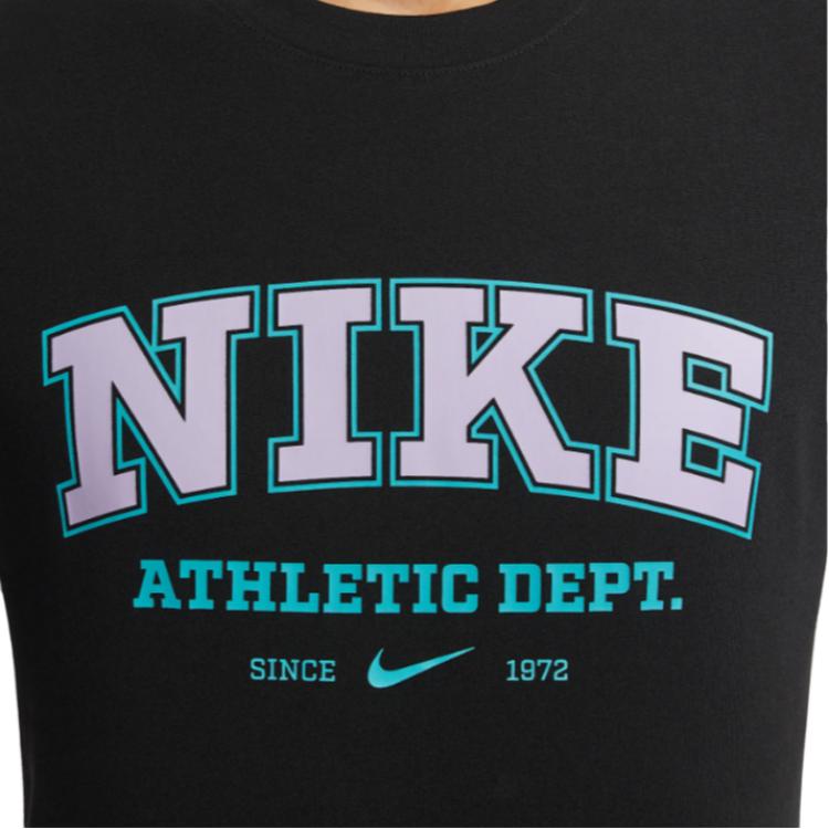 Nike Logo Quick-Dry Loose Fit Round Neck Short Sleeve T-Shirt Men Tops Black HJ3606-010