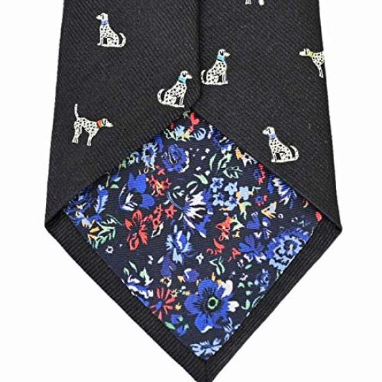 Paul Smith Necktie, Brand Necktie (8cm wide), Dog design (BlackOff-white (PS186)) [Used]