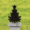 Christmas Tree Metal Garden Stake, Outdoor Silhouette Yard Sign, Home Patio Decor, Holiday Gift for Halloween New Year