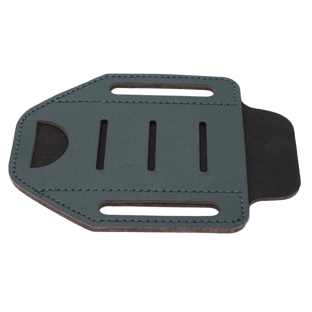 Leather Multitool Sheath EDC Single Pocket Organizer Holder for Belt Flashlight CampingGreen
