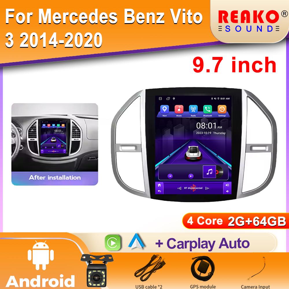 For Mercedes Benz Vito 3 2014-2020 Video Player Android Auto Car Radio GPS Navigation WIFI Multimedia Stereo Carplay 2din DVD