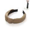 Pure Color Fabric Hair Decoration Ladies Simple Manual Production Knot Wide Edge Hair Hoop Head Hoop