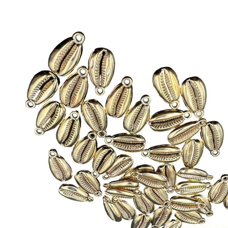 QX2E Pack of 50 Star Fish Conch Seashels Charm Pendant Jewelry Making Accessories for Bracelets Necklace Earrings Crafting