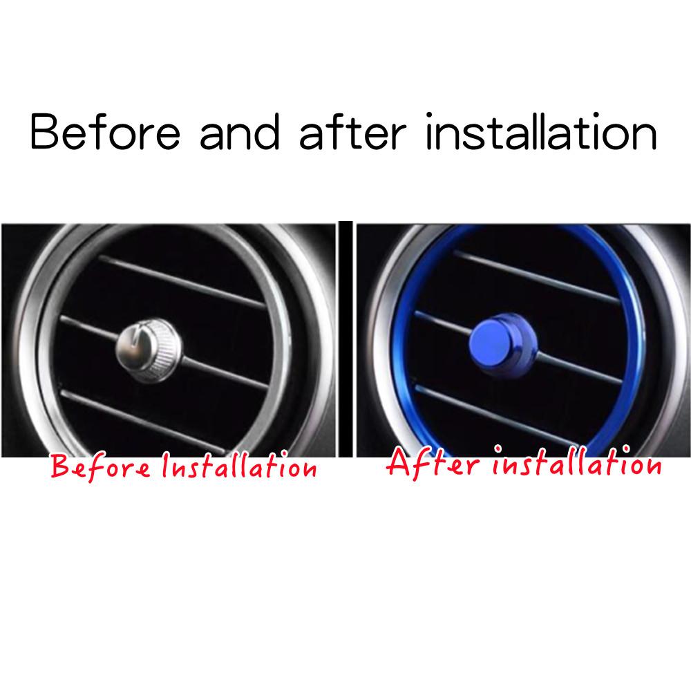 2025 Hot Racing Grills Alloy Car Central Air Conditioning Vent Outlet Ring Trim Cover Stickers For Mercedes Benz C GLC Class W20