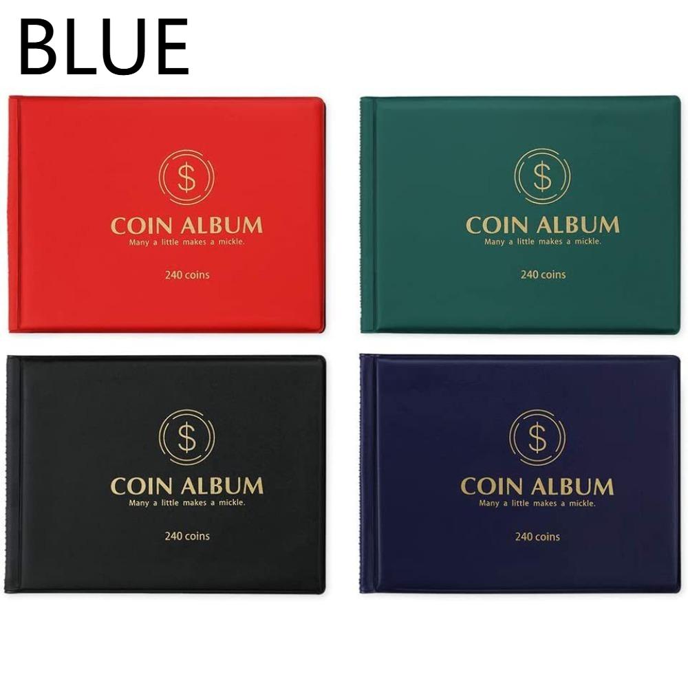 Coin album Horizontal 240 coin protection storage book, empty book, coin antique commemorative coin, dust-proof collection book