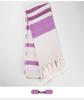 Extra Large Striped Tassel Turkish Bath & Beach Towel Shawl