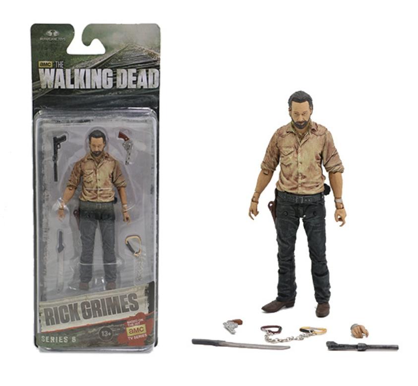 Movie The Walking Dead Characters Rick Crimes Michonne Bungee Ford PVC Action Figure Collectible Model Toys 15cm