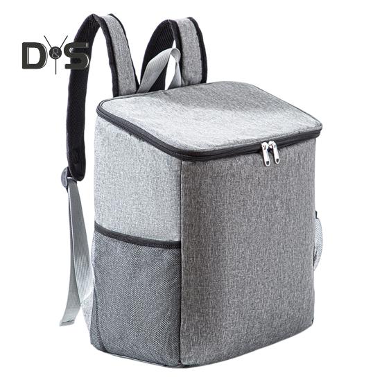

Изолированный рюкзак для пикника 25 л, большая сумка для обеда, водонепроницаемая сумка-холодильник Oxford с двойной молнией, с подкладкой для кемпинга, путешествий, походов, рыбалки серый