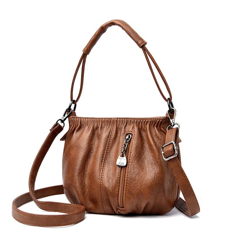 Bag summer new retro texture crossbody shoulder bag large capacity simple fashion bag