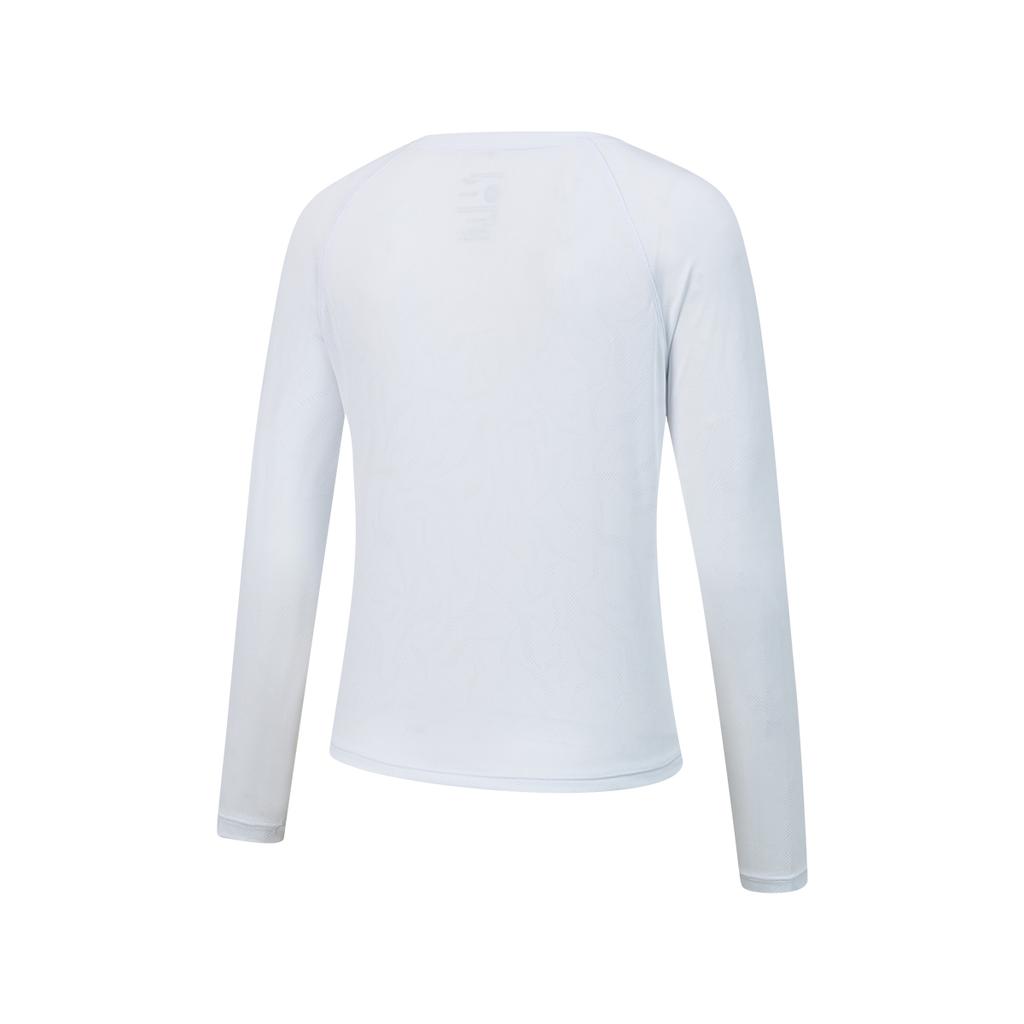 Saucony Lightweight Soft Loose Knit Long Sleeve T-Shirt Women tops Pearl-White SC1240020A-WT02