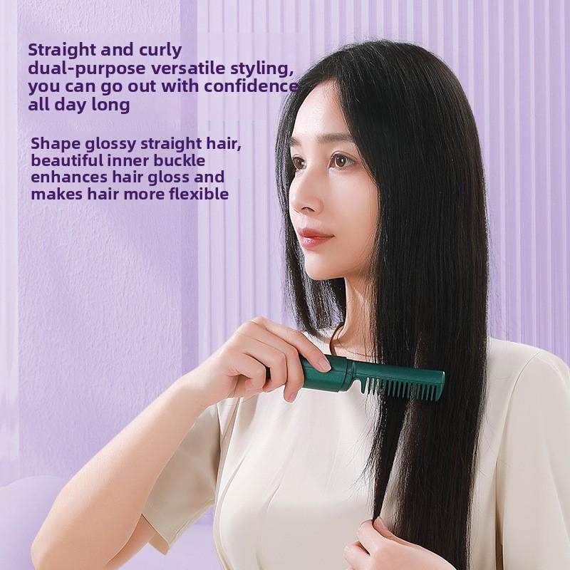 Transportable Journey Small Lazy Hair Straightener, Wireless Usb Charging Small Roll Straight Mini Hair Straightener