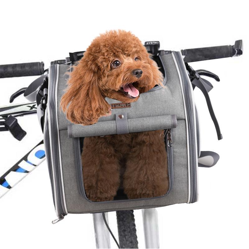Expandable Foldable Pet Carrier Bicycle Basket for Cats & Dogs – Large Capacity, Cross-border Exclusive.