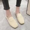 Women's Breathable Knit Loafers Square Toe Lightweight Non-slip Comfortable Flats for Daily Wear