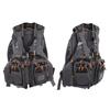Fishing Vest Backpack Adjustable Shoulder Straps and Belt Black Average Size for Men and Women