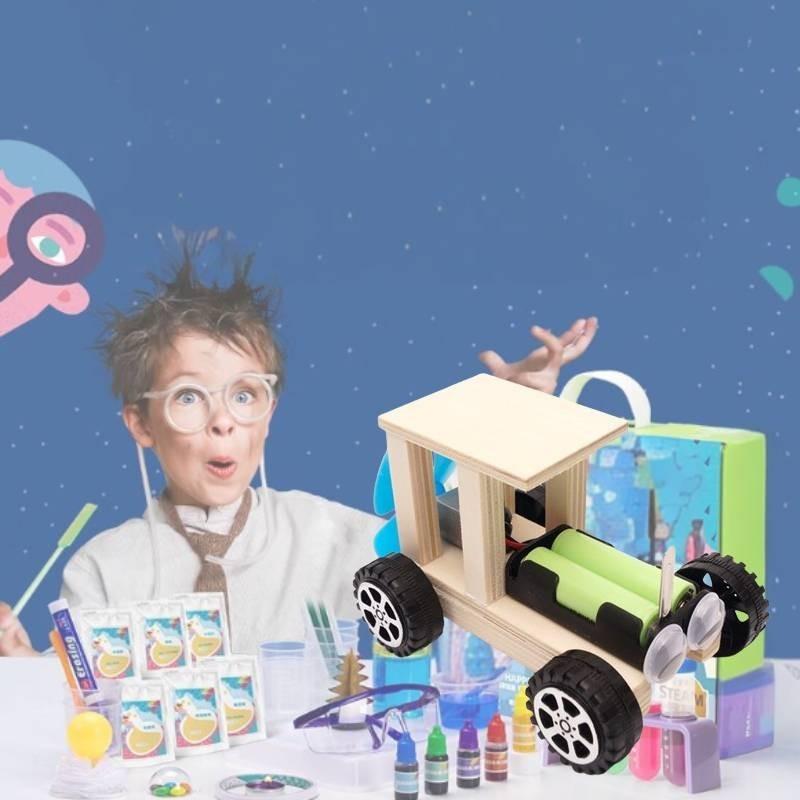 Science Educational Diy Wind-powered Car Wooden Model Kit For Elementary School Hands-on Learning