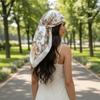 Large Size Satin Bandana Elegant Square Hijab Neckerchief Head Silk Scarf  Daily