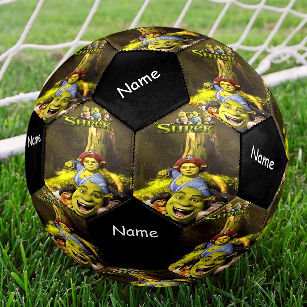 Custom Name Shrek Theme Size 5 Soccer Ball, Suitable for Both Indoor and Outdoor Matches, a Gift Suitable for Everyone.