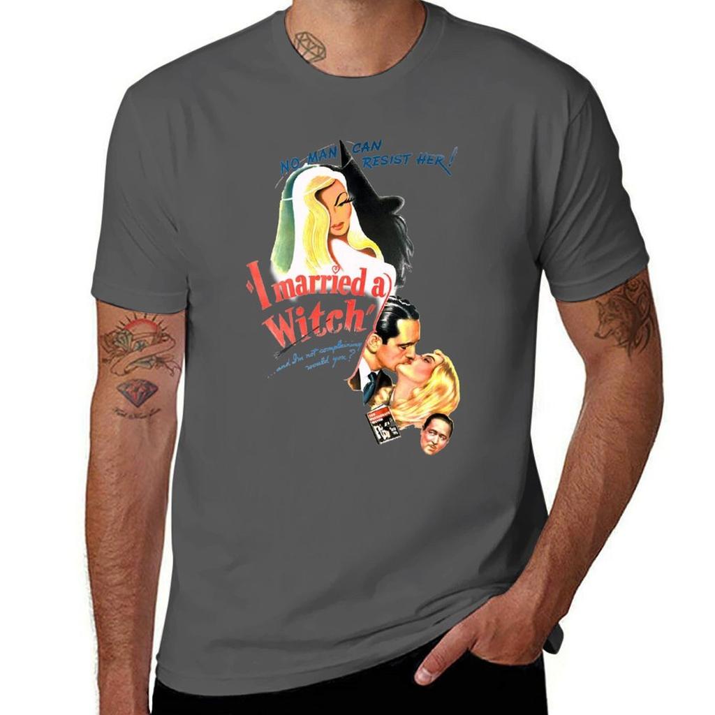 I Married a Witch Movie Poster T-Shirt T Shirts for Man Graphic Vintage T Shirt for Man T-Shirt