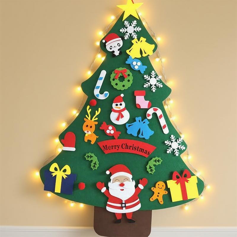 Kids DIY Christmas Tree Home Decoration Kit Handmade Felt Christmas Tree Craft Diy Set Christmas Supplies Children Gift New Year