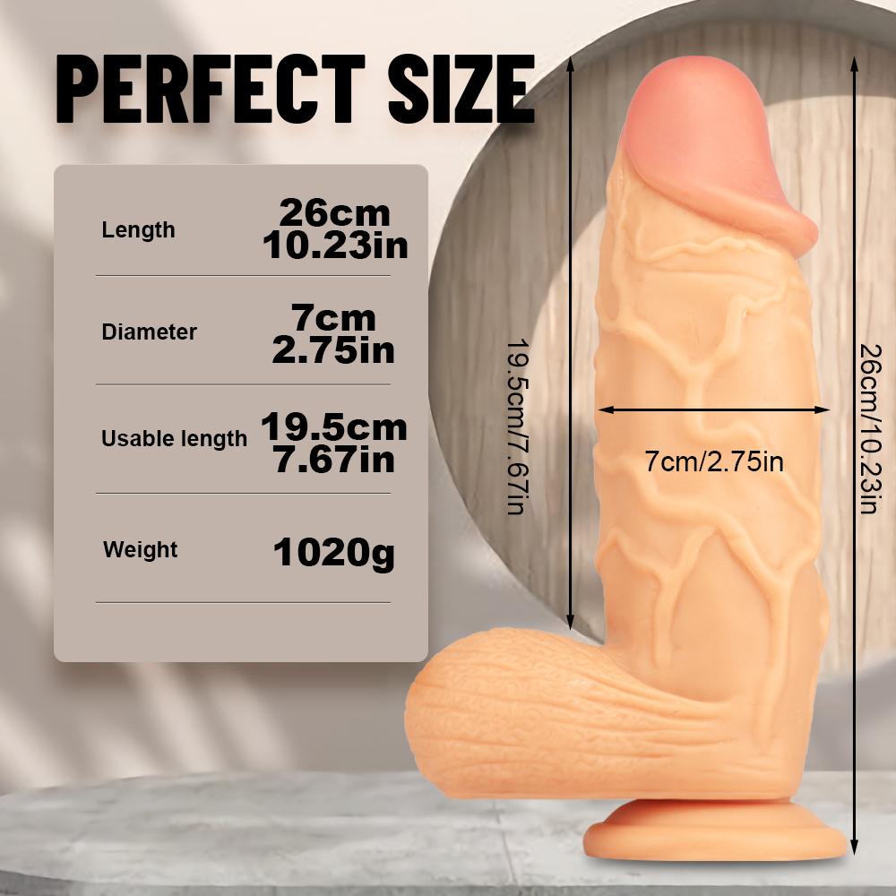 Obrovské dildo Tlustý penis Dvojitý silikonový penis Pro dospělé Sexuální hračky Pro ženu Vagina Anální Masturbace Měkký Realistický Velký penis