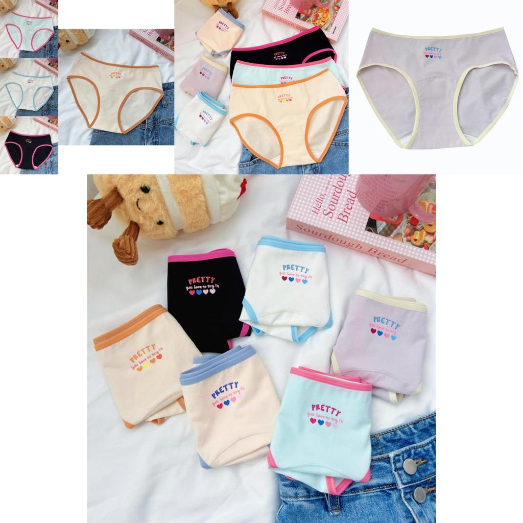 N8622 Sweetheart Womens Cotton Underwear Stylish Colorful Triangle Panties Breathable Antibacterial Design For All Seasons