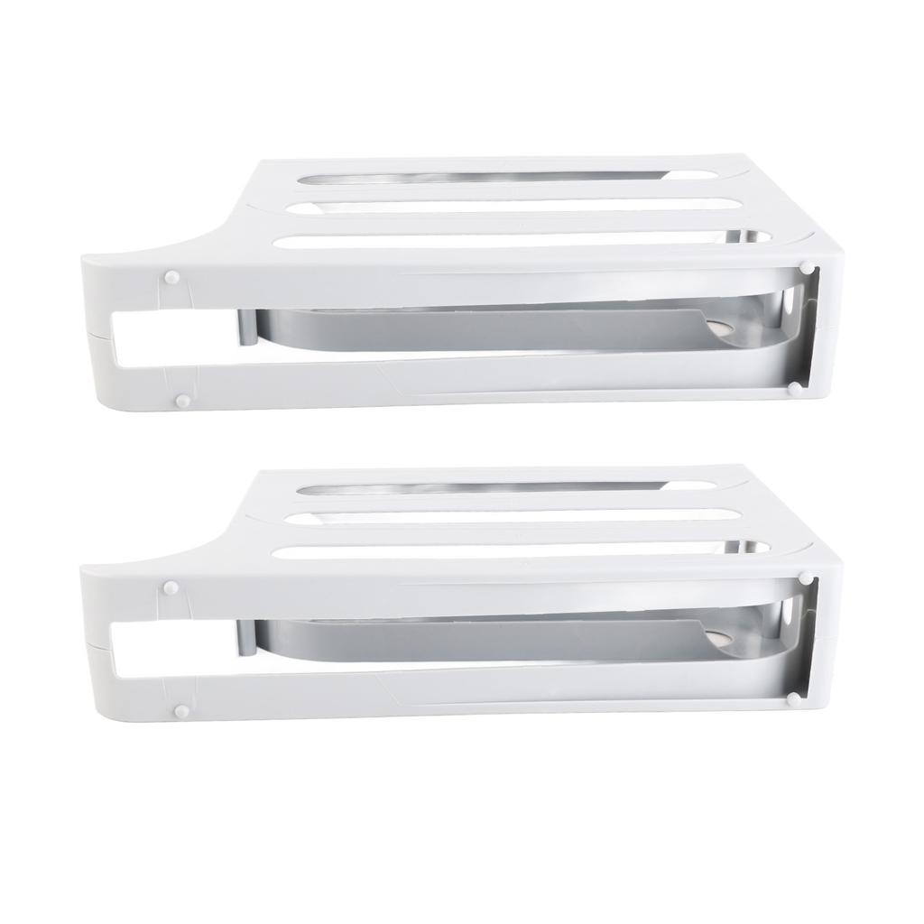 Egg Dispenser Auto Rolling Large Capacity 4 Tier Space Saving Egg Tray Organizer for Refrigerator