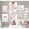 Painting Wall Picture Modern Girl Room Home Decoration Pink Flower Perfume Fashion Poster Eyelash Lips Makeup Print Canvas Art