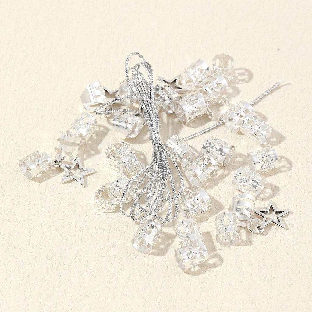 PCS European and American TEA SHEIN Popular DIY Wig Dreadlocks Jewelry Accessories Star Pendant Winding Rope Hair Ring