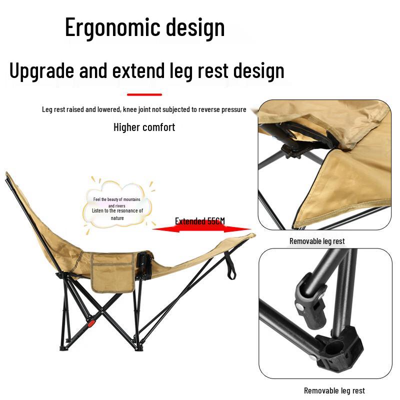 ZISIZ Elevated Outdoor Folding Camping Chair