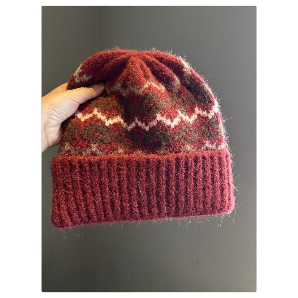 Windproof Wool Blend Beanie Knitted Fall Winter Cool Cap Soft Knit Skull Beanie Hat  Girls